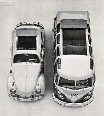 VW Transporter and Beetle with sunroofs